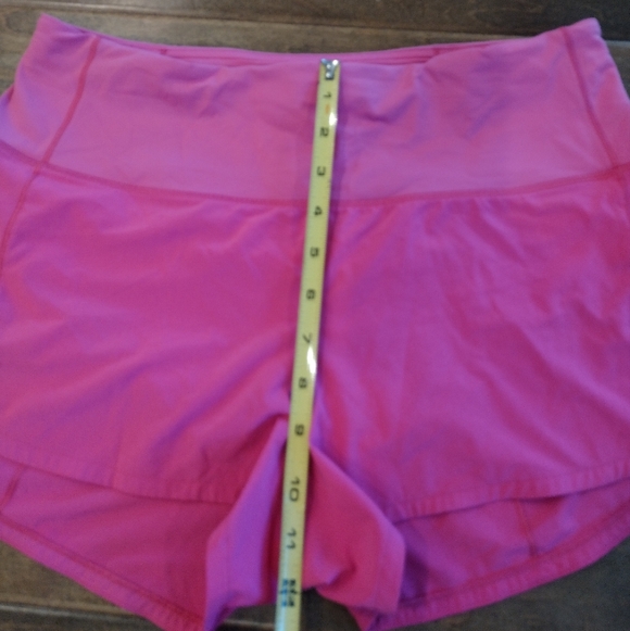 LULULEMON Women's Speed Up HR High Rise Pink Shorts - 8 - Picture 8 of 9